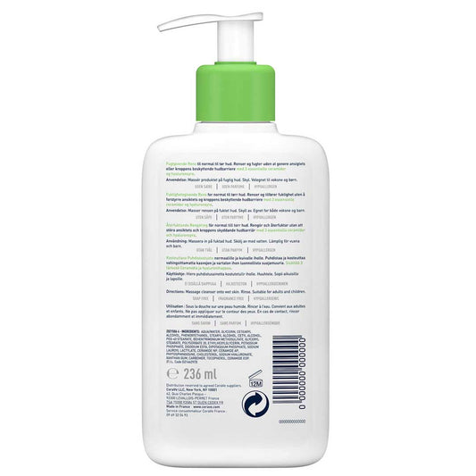 Soothe and nourish dry, sensitive skin with CeraVe Hydrating Cleanser, formulated with three essential ceramides. This gentle, non-foaming cleanser effectively removes dirt, oil, and impurities without stripping your skin of moisture, making it ideal for both face and body use.
Enriched with Hyaluronic Acid, it helps to restore the skin’s natural barrier, delivering long-lasting hydration while calming irritation and eczema-prone skin. The time-release technology keeps your skin feeling soft, smooth, and r